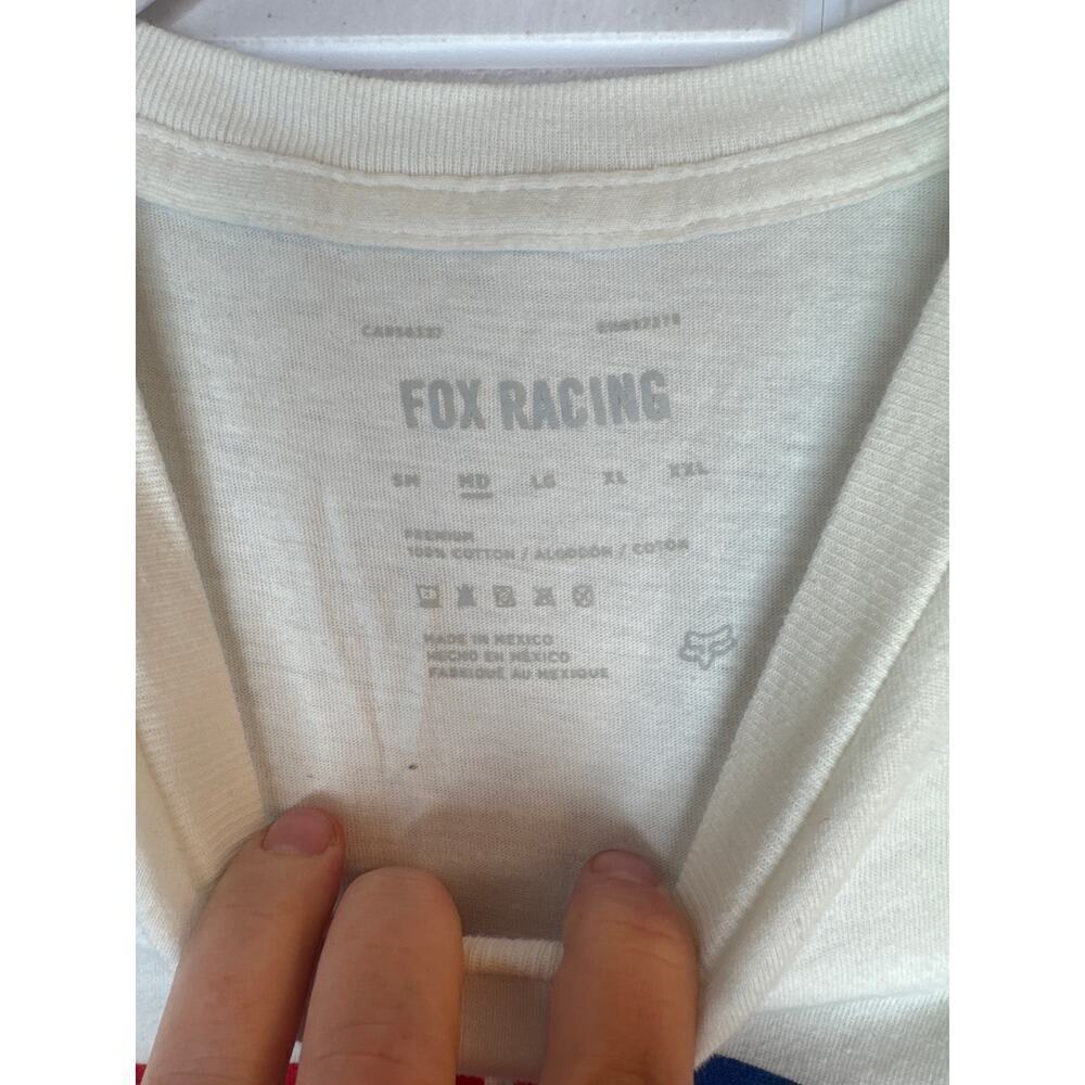 Men's Red/White/Blue Fox Racing Tee - Picture 3 of 6